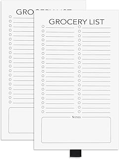 120 Sheets Grocery List Magnet Pad for Fridge Magnetic Grocery List Notepads Fun Memo Shopping List with Pen Clip for Refrigerator(4.5x7.5 Inches)