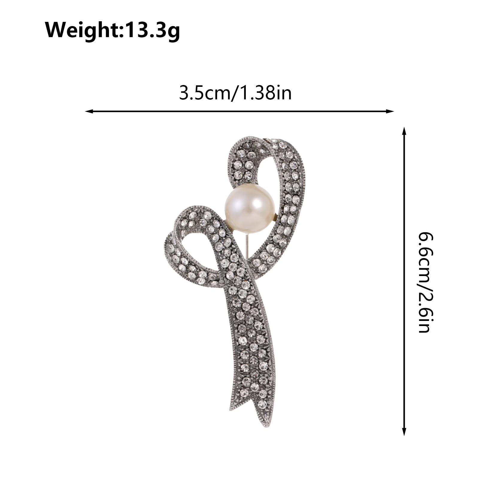 FAIRYGATE Gold Pin for Dress Brooch Crystal Pins Badge Enamel Lapel Brooches for Women Jewelry Decoration for Birthday Dating Party Anniversary UC31 — view 14