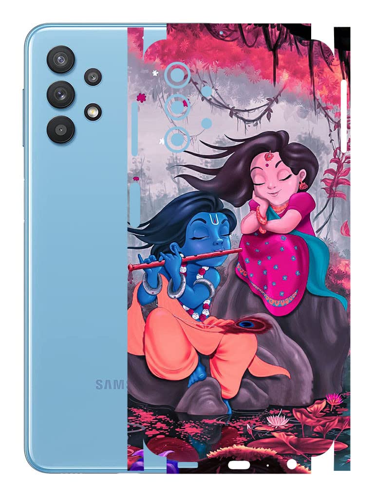 AtOdds - Samsung Galaxy M32 (5G) Mobile Back Skin Rear Screen Guard Protector Film Wrap with Camera Protector (Coverage - Back+Camera+Sides) (Radha Krishan) (B0B7MSKY5B) Amazon Price History, Amazon Price Tracker