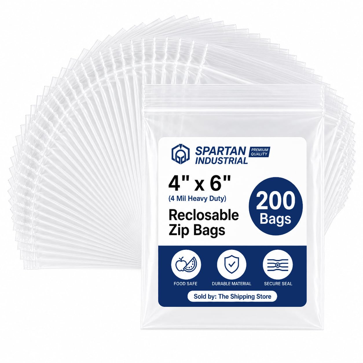 Amazon.com: Spartan Industrial - 200 Count - 4” X 6” (4 Mil Heavy