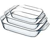 Pyrex 8023510, Set aus 3 Auflaufformen aus Glas – Borosilikatglas