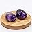 Polished Amethyst Crystal Stones - 2 Pcs of 1.2 Worry Stone for Anxiety, Pocket Palm Stone Super Large Handpicked Natural Tumbled Gemstones for Meditation, Reiki, Chakra Healing, Home Decor