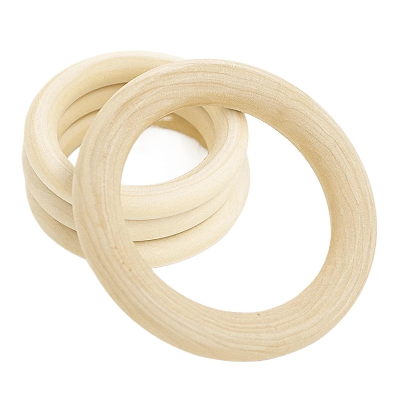 Holzringe für Handarbeiten, Unvollendete Holzringe 15–100 mm for Makramee-DIY-Bastelarbeiten, Reifen, Verbinder, Schmuck(25mm 20pcs)