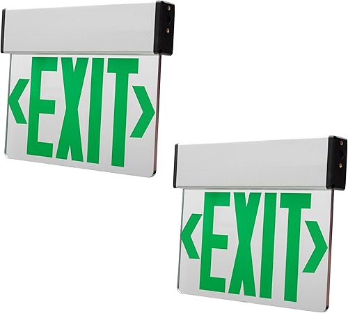 Miniatura 9 de Ciata Señal de salida de dos LED, letrero de salida de luz, letrero de salida de iluminación de emergencia, luces de salida de emergencia iluminadas