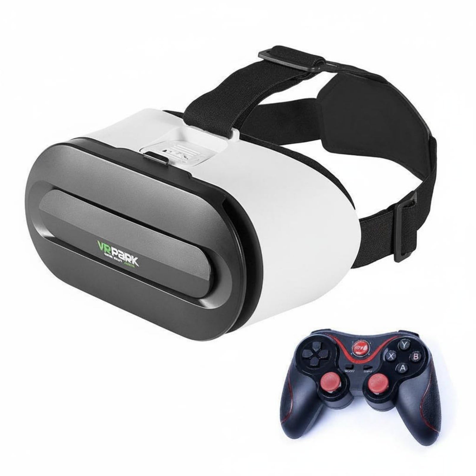 Immersive Experience Head Mounted VR Headset Wide Compatibility 3D VR Headset Comfortable Wear Mobile Device Add-on for Gamers, Gaming, Movie Watching, V8-x3 Handle-picture-15