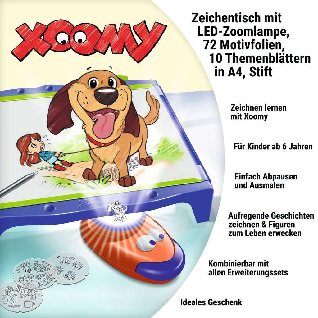 Ravensburger Xoomy Maxi A4 18135 - Impara a disegnare, disegno e pittura creativi per bambini dai 6 anni in su, set da disegno con oltre 300 motivi per un divertimento senza fine