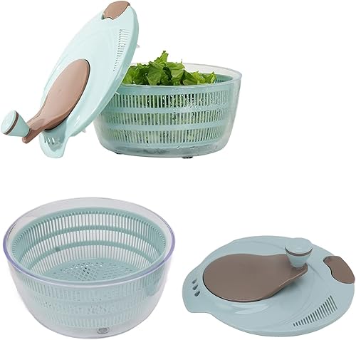 Miniatura 1 de Salad Spinner, Multifunctional Salad Spinner Plastic Time and Effort Saving Fruit Spinner Fast Mixing Washable Rotatable Veggie Washer Dryer Lettuce