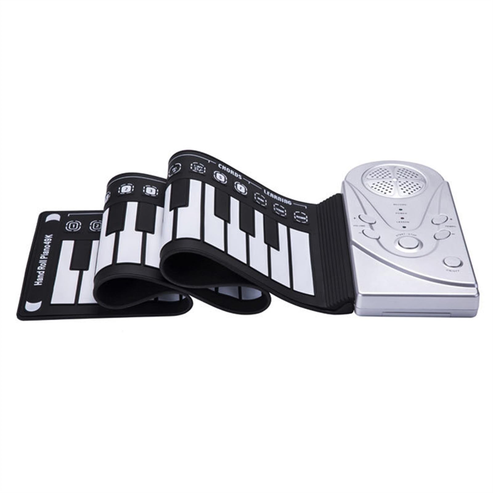 Tastiera Elettronica Multifunzione Pieghevole Portatile In Silicone Arrotolata A Mano A 49 Tasti Pianoforte Elettronico per Principianti