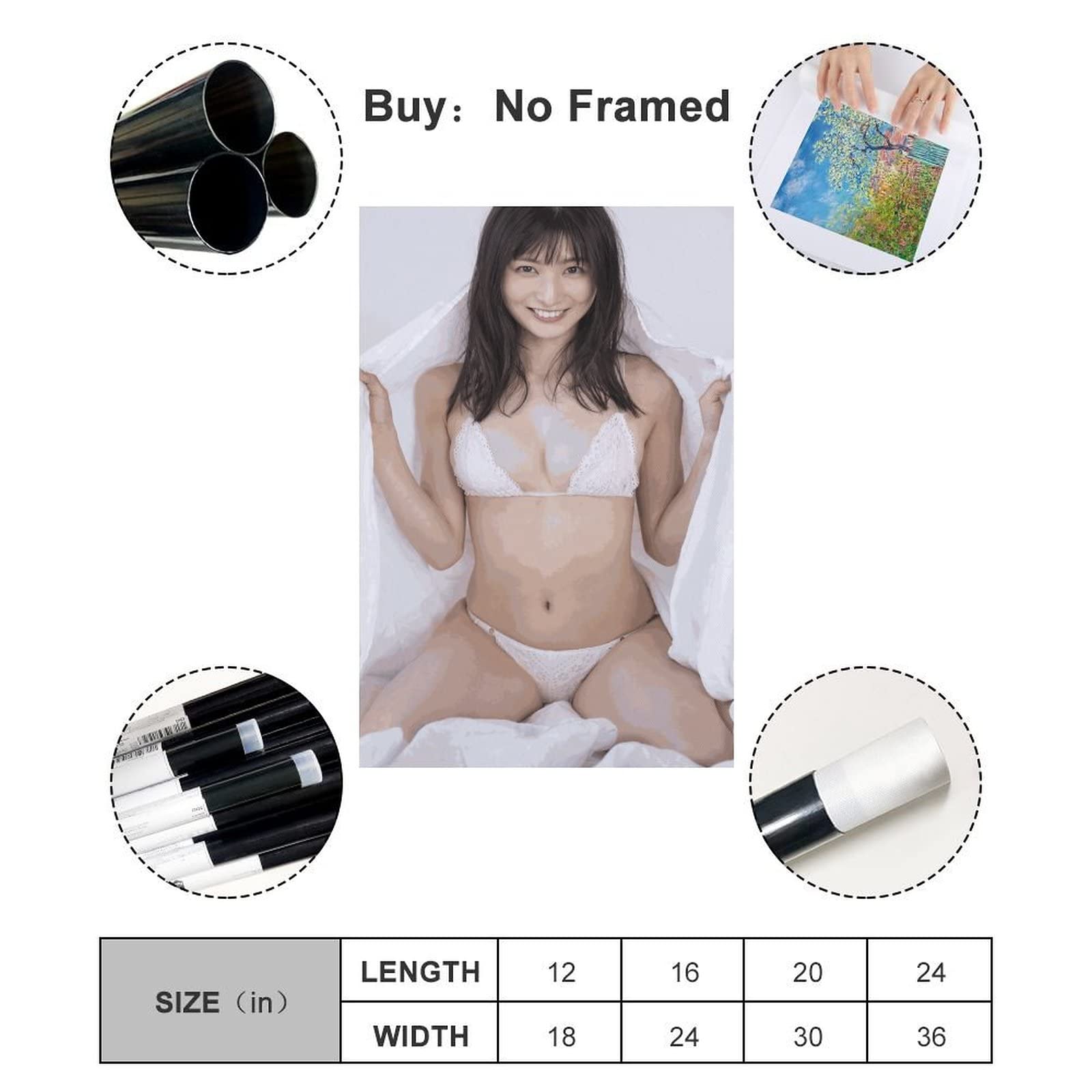 Amazon.co.jp: 大島璃乃 下着 アート写真 水着ポスター アートパネル