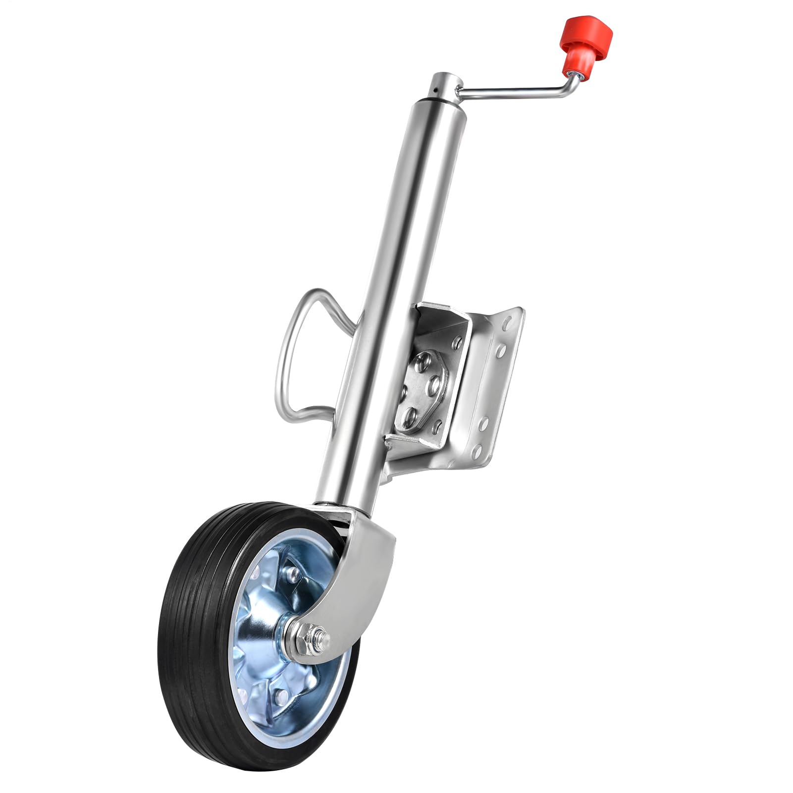 Cric de remorque pivotant, roue en caoutchouc plein pour remorque de bateau, 680 kg, pour camping-car, bateau