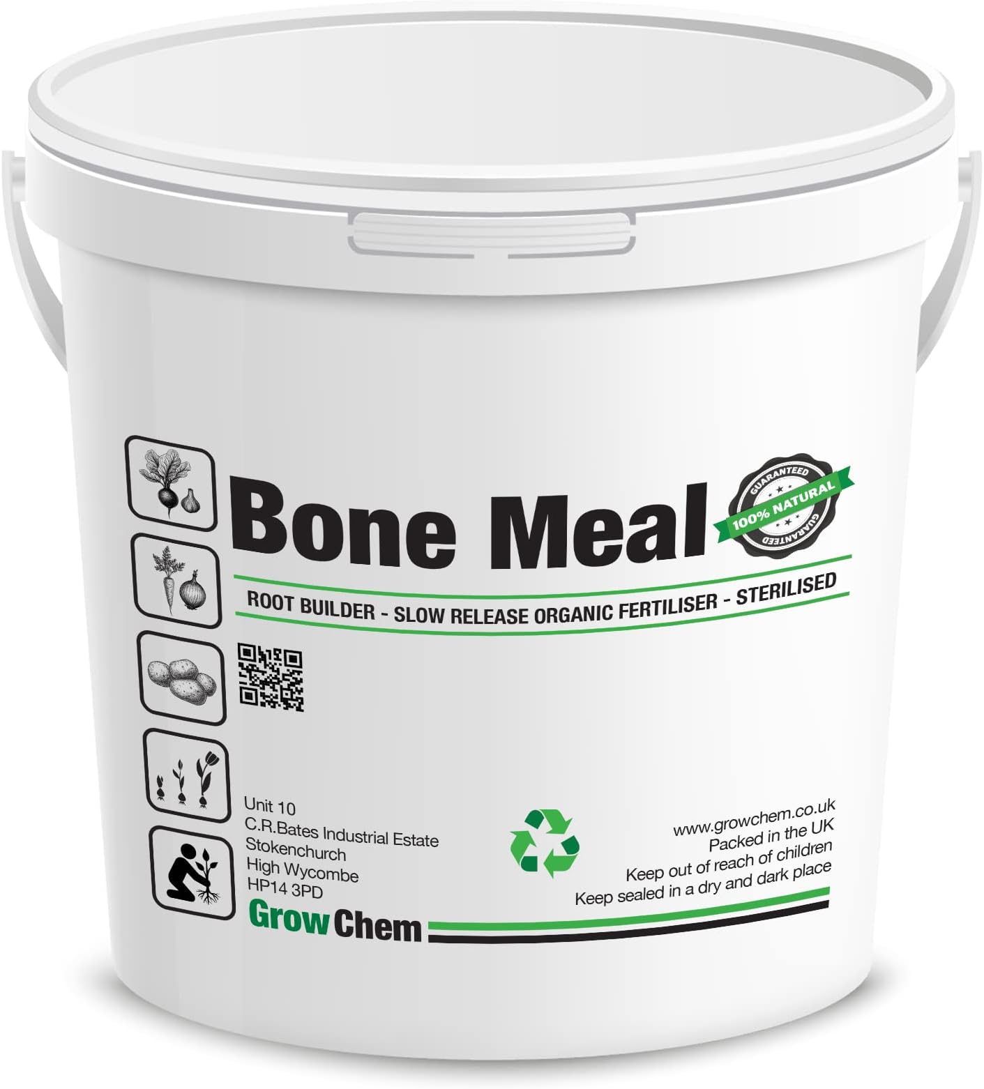 Bone Meal for Plants, 1Kg Bucket, Multi-Purpose Plant Food Fertiliser, Organic All Purpose Garden Plant Fertiliser