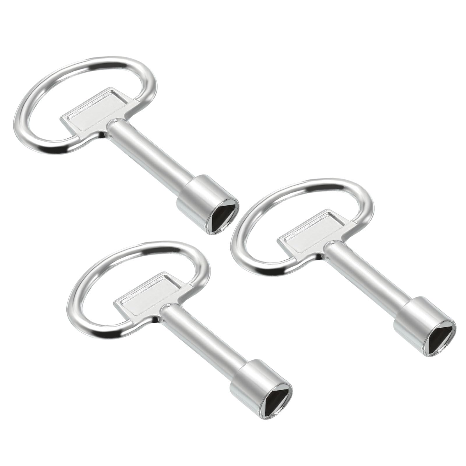 Chiave A Bussola Triangolare 12.5x7mm - 3 Pezzi Per Valvole Radiatori E Quadri Elettrici