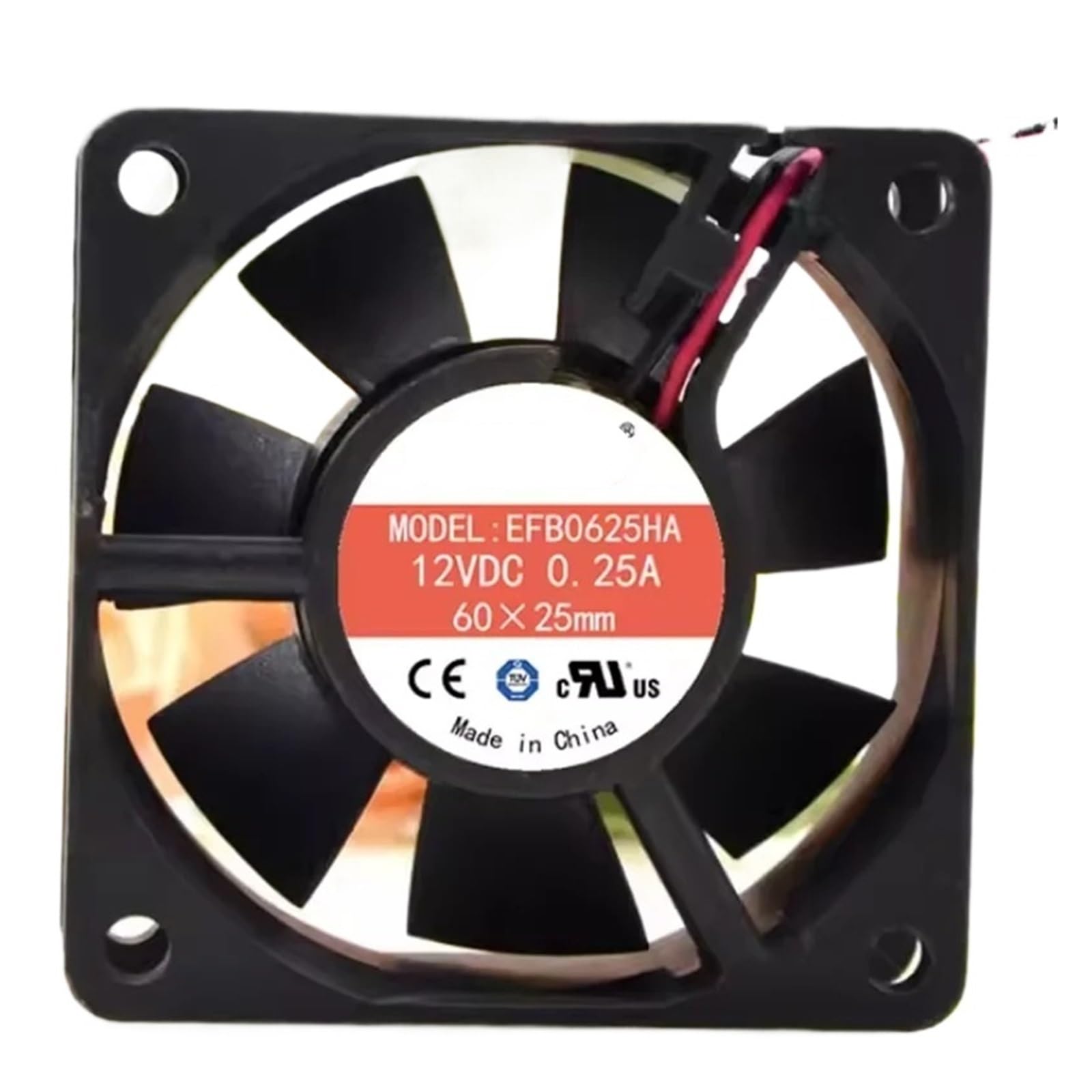 YMUGUEGH EFB0625HA 12V 0.25A 6025 Cooling Fan 60 * 60 * 25mm