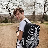 Amazon.com: BEOSOFLOY Punk Skull Black Vintage Backpack Gothic