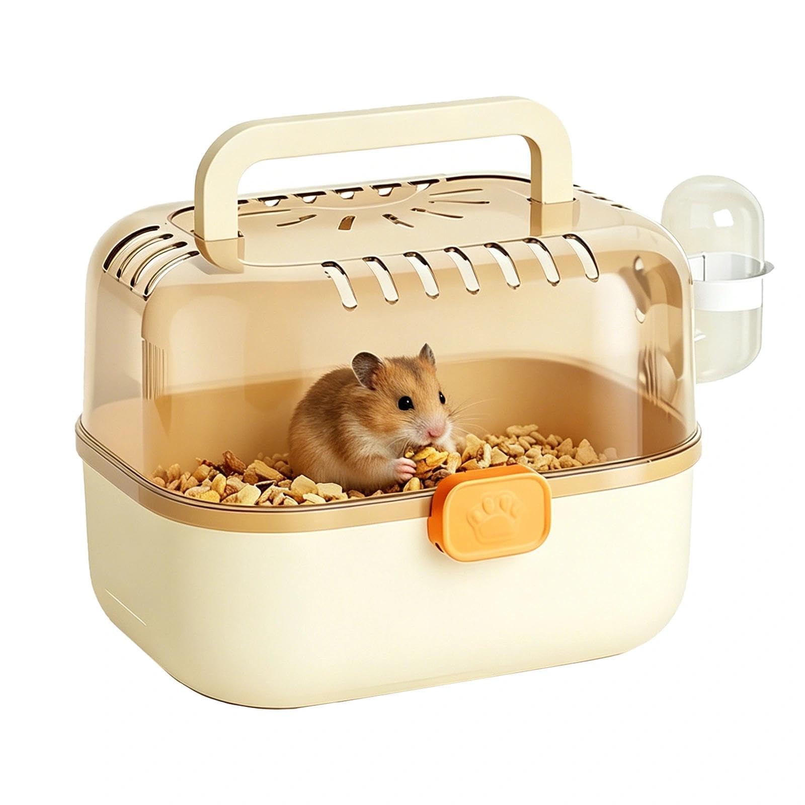 Hamster Carrier Cage with Water Bottle, Travel Cage for Small Animals