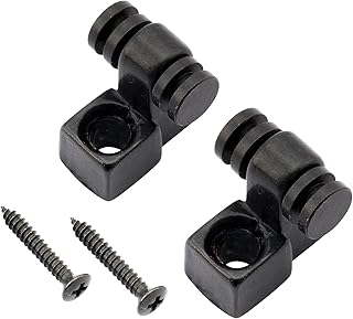 Musiclily Pro Metal Roller String Trees Retainers Guides for Strat/Tele Style Electric Guitar, Black (Set of 2)
