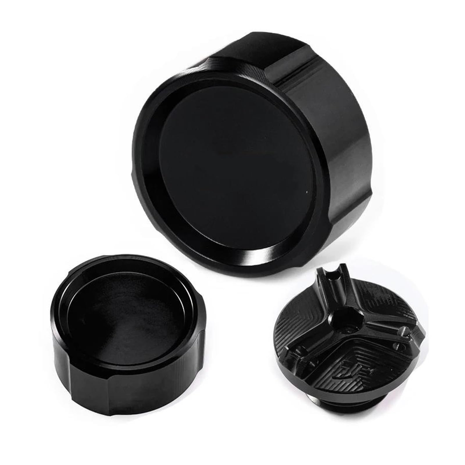 Tapón Llenado Aceite del Motor para CBR1000RR CBR1000 RR CBR 1000 RR 2004-2018 2019, Tapa del Depósito De Freno Delantero Y Trasero Y Tapa De Llenado, Accesorios De Protección(Negro,B)
