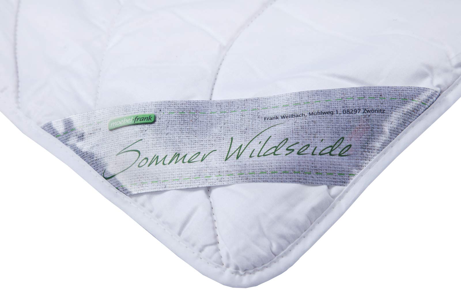 franknatur Bettdecke 135x200 Sommerdecke 100% Wildseide Baumwolle Wiebke | leichte Wildseidendecke, Füllung aus 100% Seide, Bezug 100% Baumwolle, atmungsaktiv, waschbar, Oeko-TEX