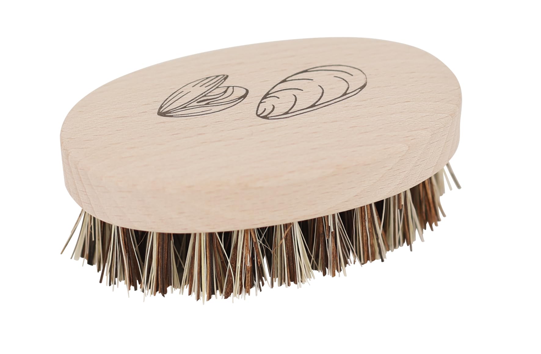 B?stenhaus Redecker Mussel Brush with Untreated Beechwood Handle, Set of 2, 3-3/4 Inches long by B?stenhaus Redecker GmbH, Germany