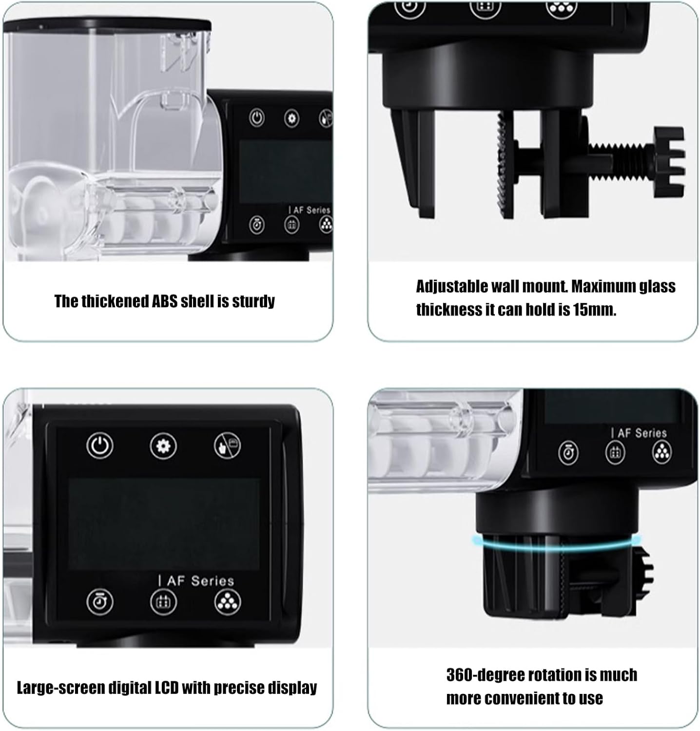 Programmable Aquariums Fish Feeder with Quiet Operations Easy Installation Large Storage for Home Office Use Aquariums for Home Use