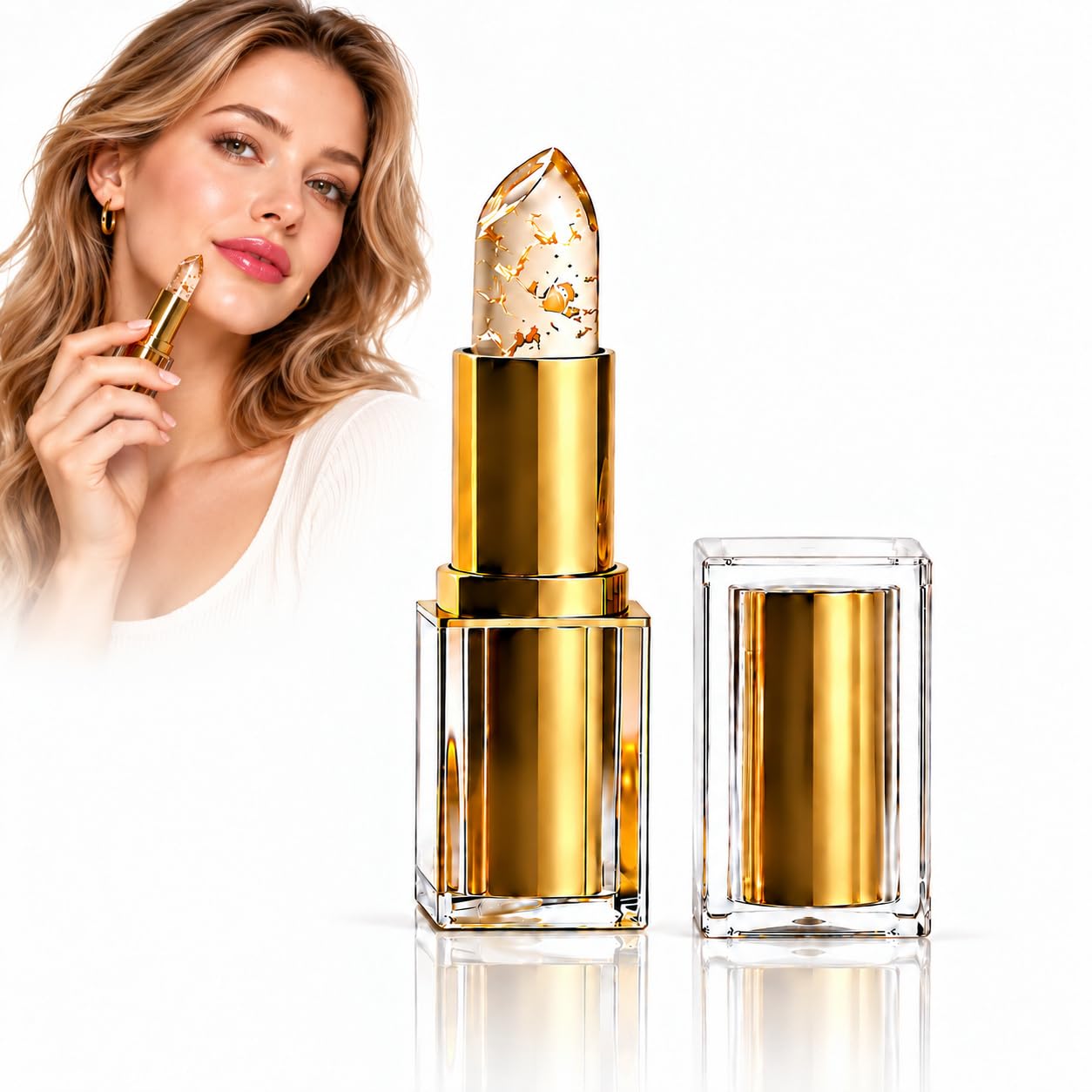 GJFWQC 𝓚𝓲𝓿𝓸𝓻𝓪 Lipstick for Mature Lips, Skin-Adaptive pH Color Changing Lipstick,Hy…