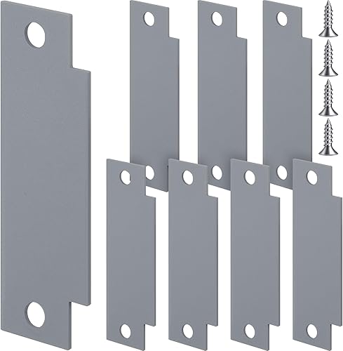 Zonon 8 unidades de placa de acero al carbono de 4-78 x 1-14 pulgadas T en blanco para puerta de acero al carbono, montaje de seguridad de metal con