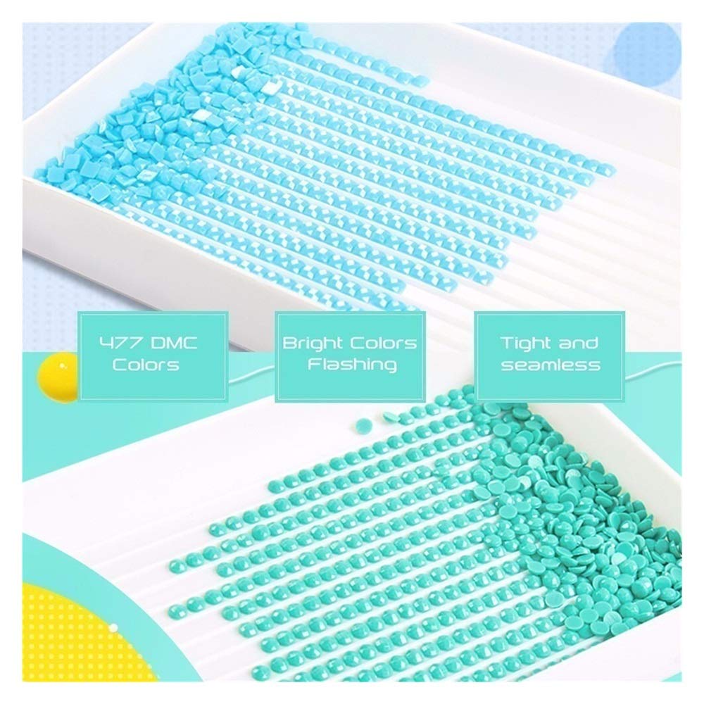 5D Diamant Painting Porträt – Quadratische Steine, Teilweise Beklebt, Inkl. Werkzeugset