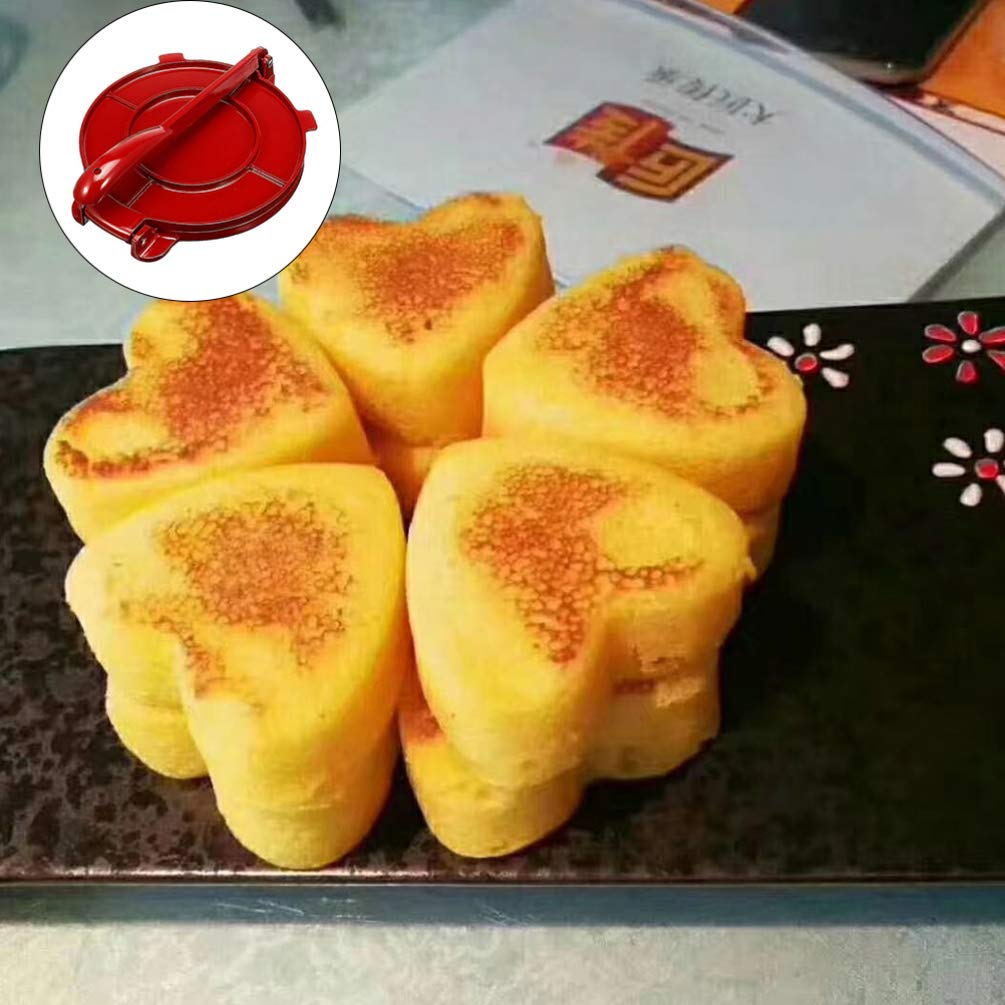 KESYOO Tortilla Press Folding Aluminum Tortilla Maker Roti Pie Press Kitchen Tool Red 48.00X20.00X5.00CM