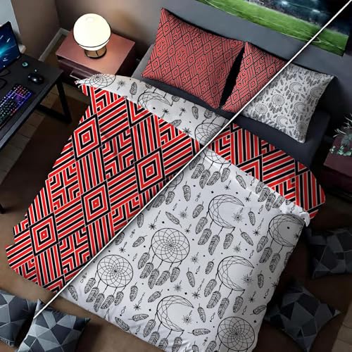 Housse de couette grand format microfibre douce motif attrape-rêves - 4