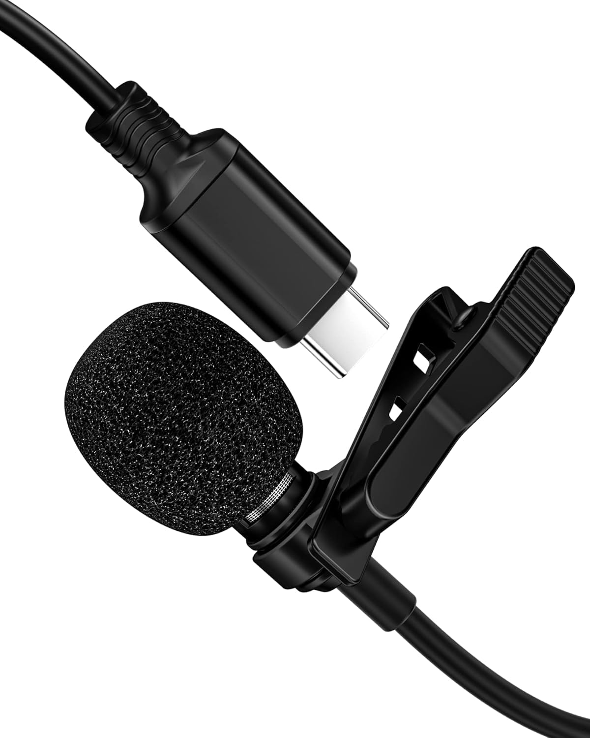 GWINGS Lavalier Lapel Condenser Mic for Android, USB Type C Microphone for YouTube Vlogging Facebook Interview Livestream Video Recording and All (1.5 Meter)-image-18