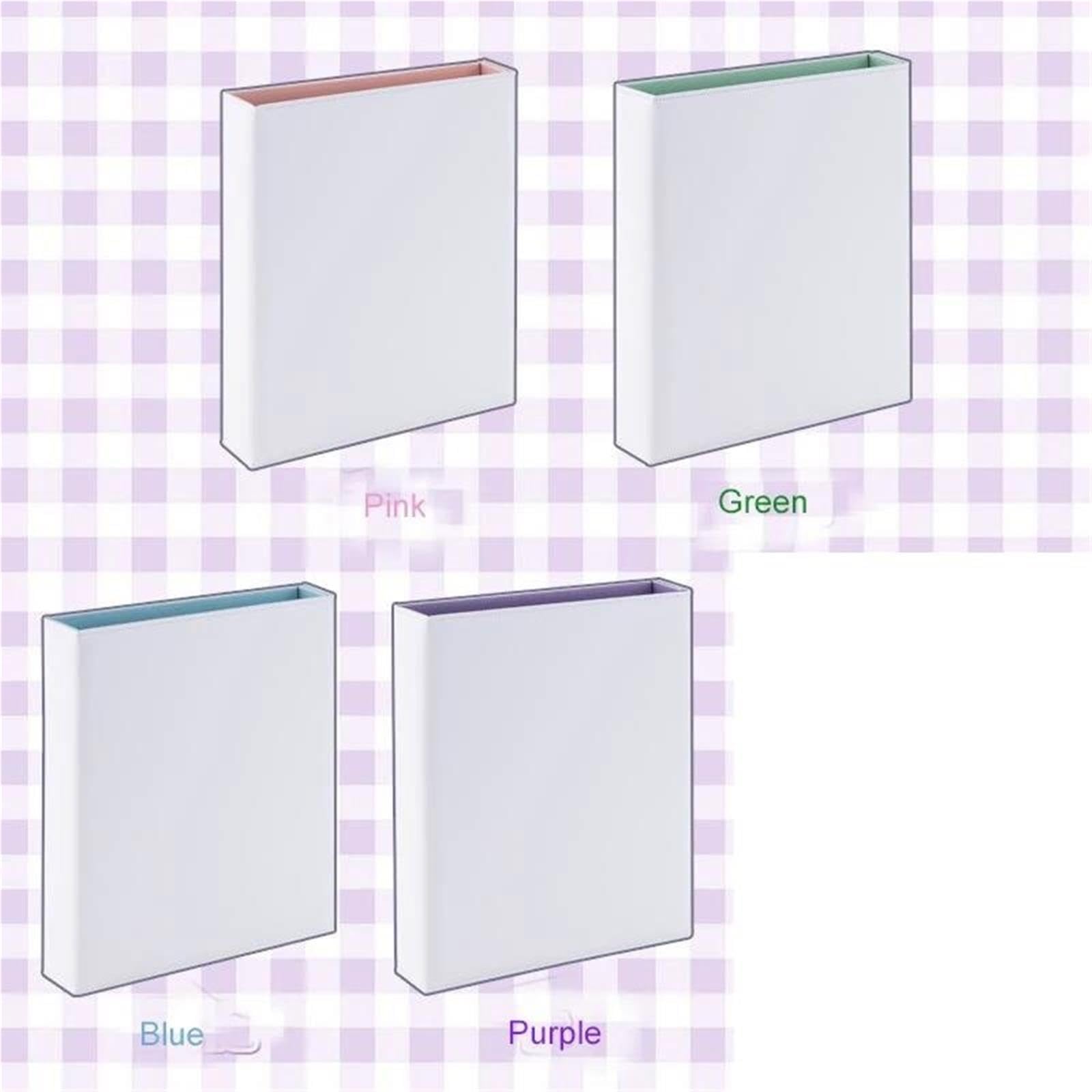 Porta raccoglitore ad anelli A4, portaoggetti, album, tasche magnetiche, maniche trasparenti(Blue)