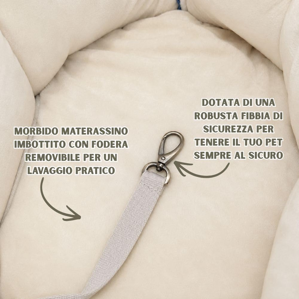 Borsa trasportino cane da viaggio 35 x 22 x 21 cm | Tails of Glory: formato compatto per cani piccoli, ideale per trasporto e spostamenti quotidiani.