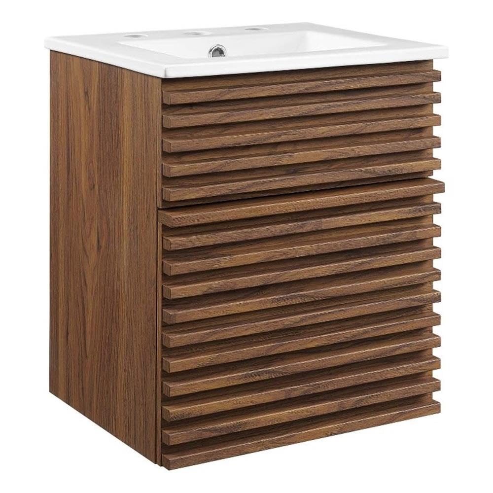 Modway Render 18 inch Wall-Mount Bathroom Vanity