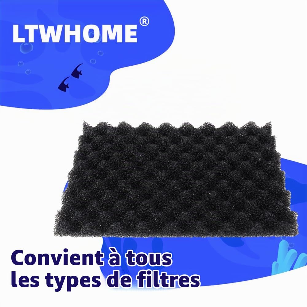 43 x 28 cm Mousses Filtrantes de Rechange Convient pour Filtre de Bassin Épaisse, Moyenne et Fine Petites (Paquet 3 Ensembles)