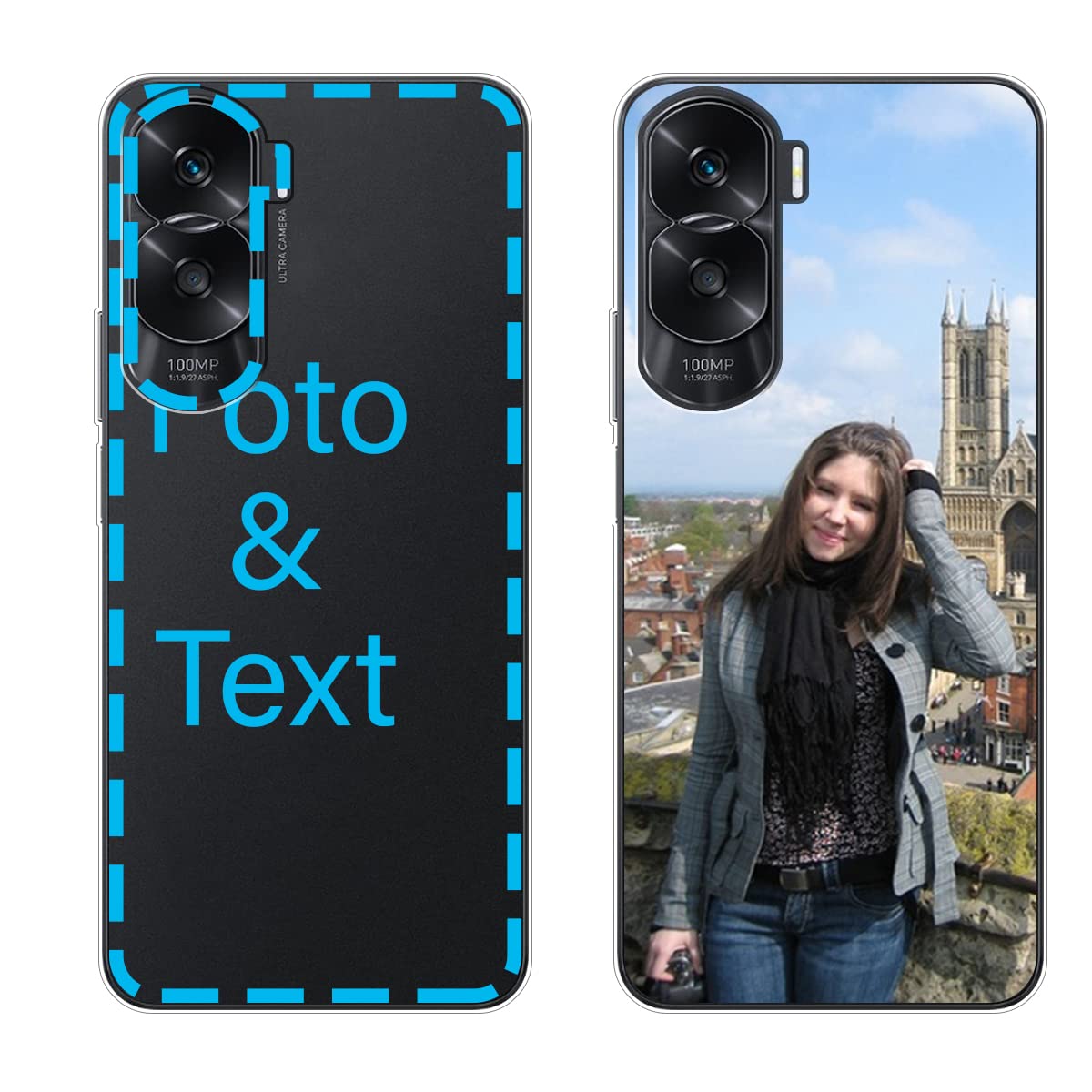 Sunrive Personalizzate Cover compatibile con Realme GT7 Pro personalizzabile con Foto Testi Frase Logo Disegni e Grafiche Personalizzata, assorbimento degli urti morbido TPU trasparente