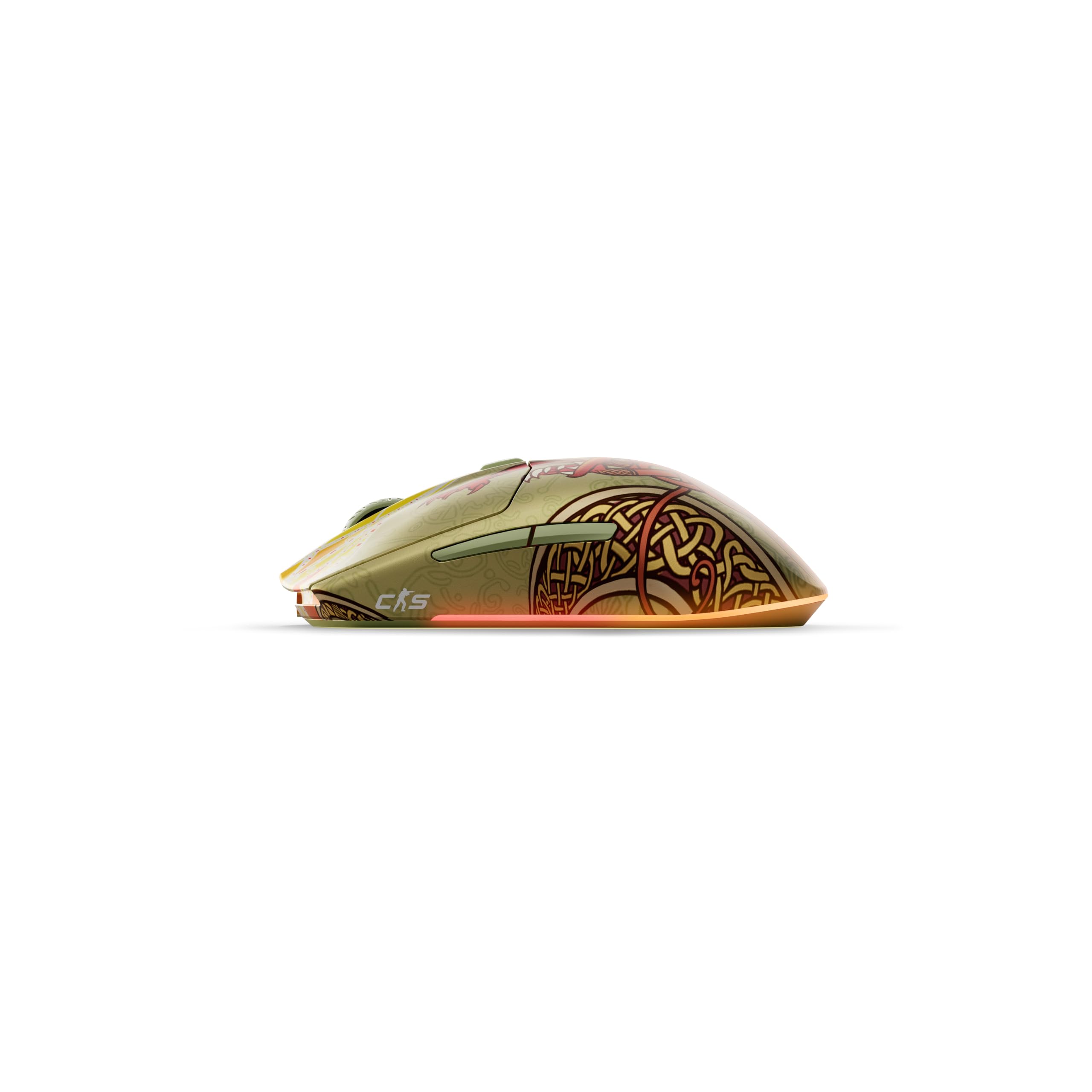 SteelSeries CS2 Dragon Lore – Bezprzewodowa mysz do gier – Counter-Strike – 2,4 GHz i Bluetooth – Czujnik optyczny 18 tys. DPI TrueMove Air – Bateria do 200 godz. — Wytrzymałość 80 mln kliknięć