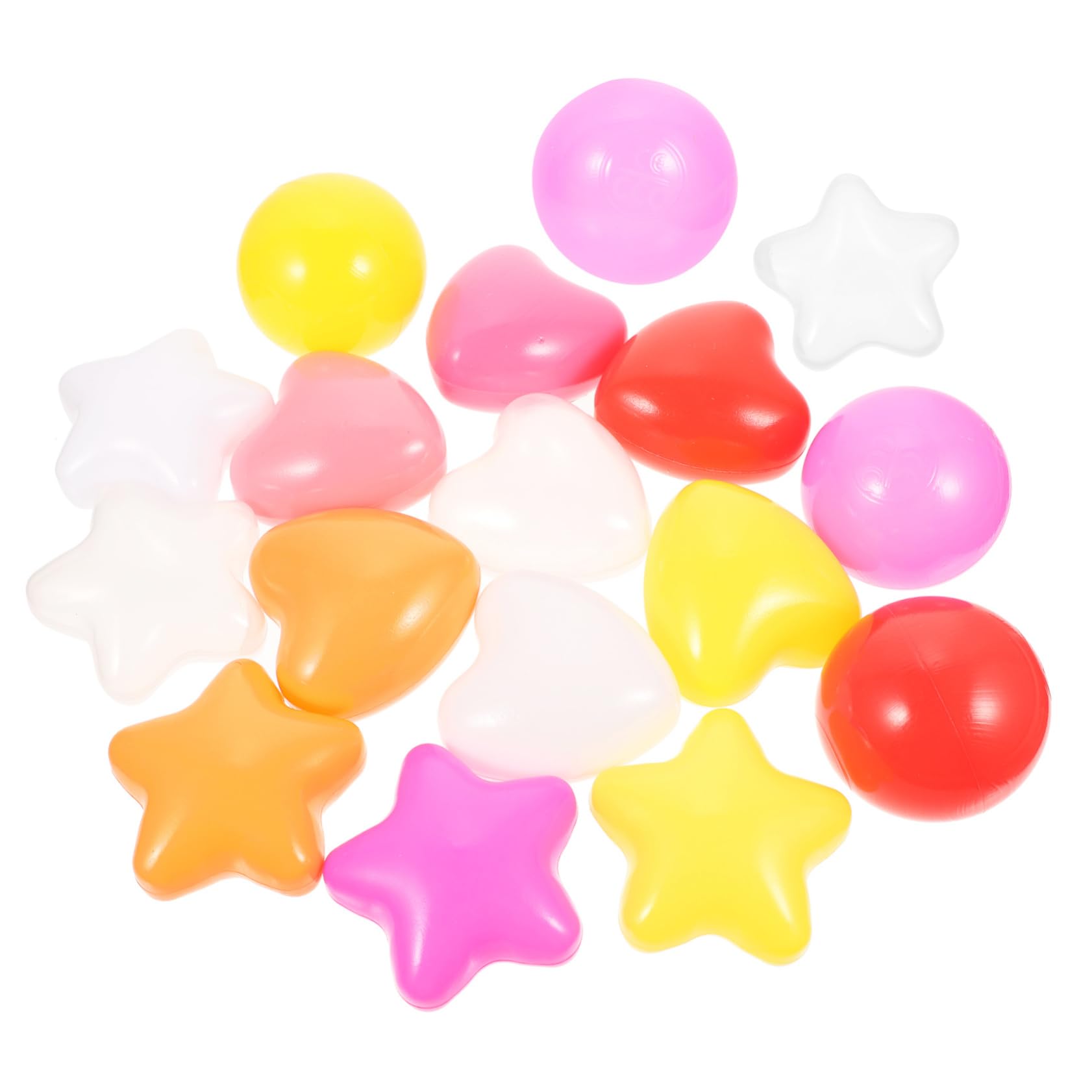 Kisangel 100Pcs Creative Star Shaped Ocean Balls for Fun Playthings for Indoor Ball Pit Swimming Pool and Party Activities Vibrant Color Mix for Endless Entertainment