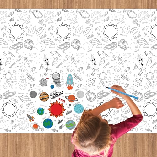 Diyasy Giant Coloring Poster, Big Coloring Posters Jumbo Table Size Coloring Sheets Large Coloring Tablecloth For Kids Adults Classroom Wall Oversized Coloring Book 47.2 X 31.5In cover