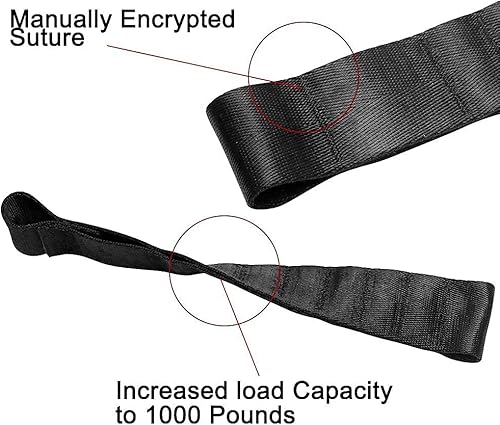 Miniatura 5 de VOFONO 2 correas de repuesto de nailon para puertas de automóvil, resistentes, resistentes, ajustables, limitantes, de carga, 1000 libras, ajuste