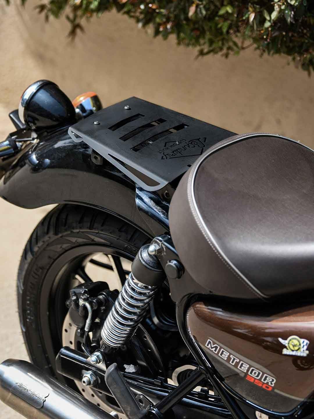 Vermillion Solo Expedition Rack Plate For Royal Enfield 650 Super Meteor 350 view 3