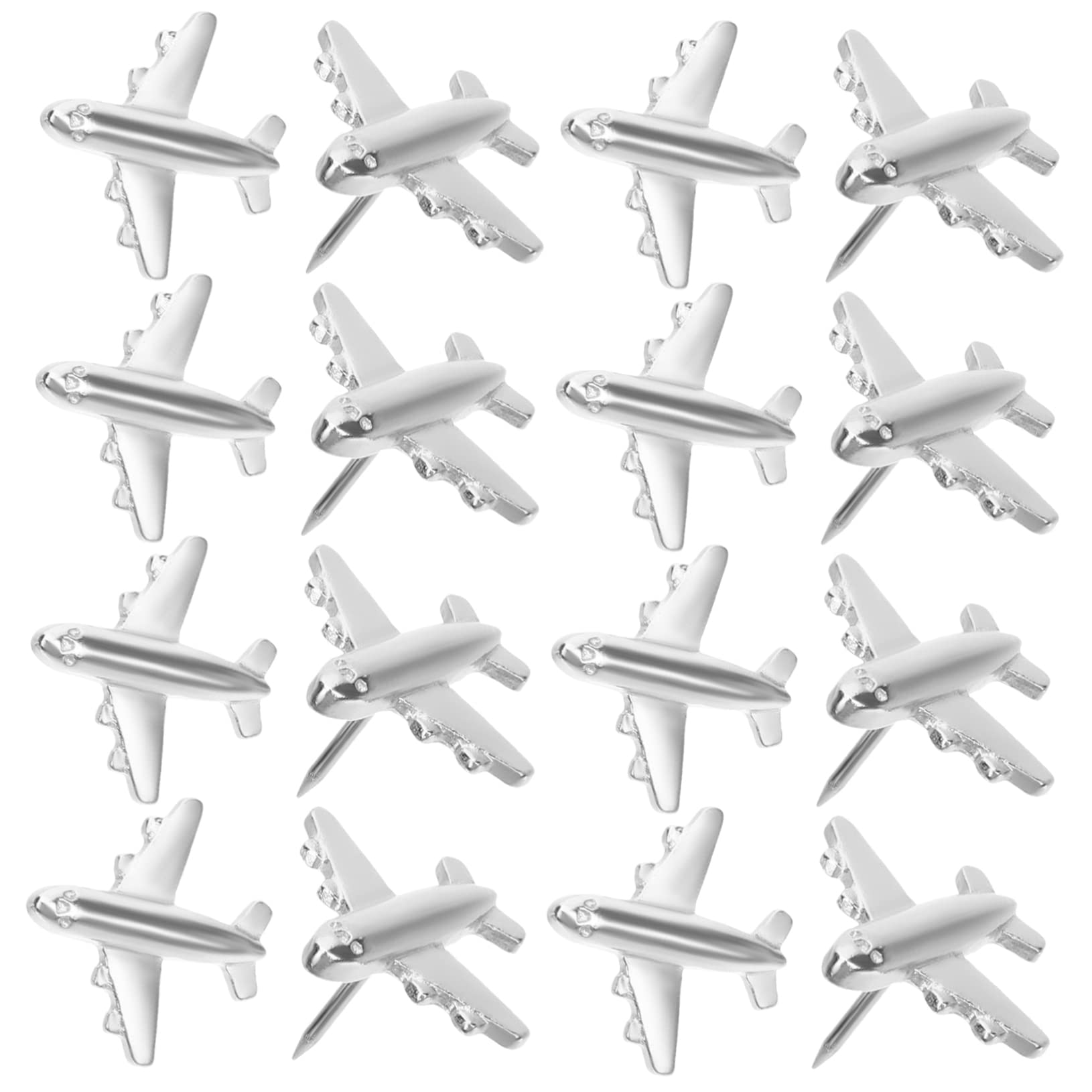 Punaises Métalliques Avion Décoratives 12 Pièces en Acier