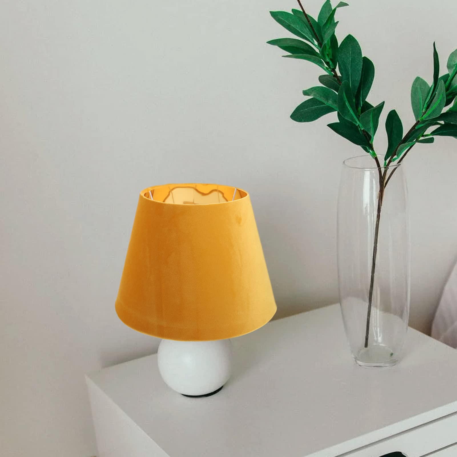 Elegante Kit de Pantallas de Tela para lámparas de Mesa, Pantallas cilíndricas en Forma de Campana para lámparas de Pared y luminarias del hogar, Pantallas Finas de policarbonato c