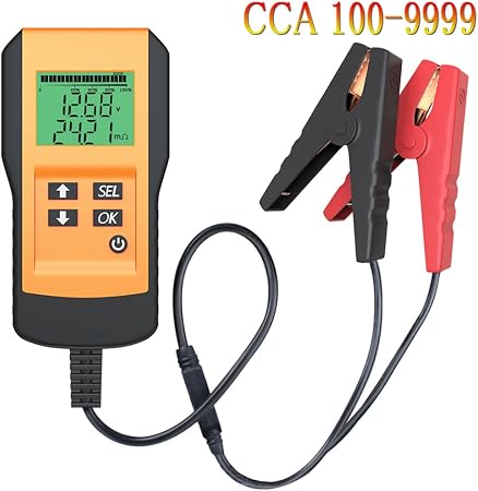 Amazon バッテリーチェッカー バッテリー診断機 バッテリーテスト Cca値 内部抵抗値mw 電圧 Ledデジタル表示 12v鉛バッテリー用 バッテリーチェッカー 車 バイク