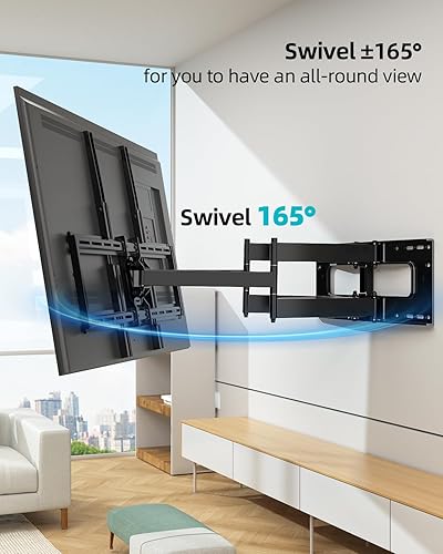 Miniatura 6 de Soporte de pared para TV de movimiento completo para televisores de 60 a 100 pulgadas, brazo de 30.3 pulgadas de largo, compatible con VESA 800 x