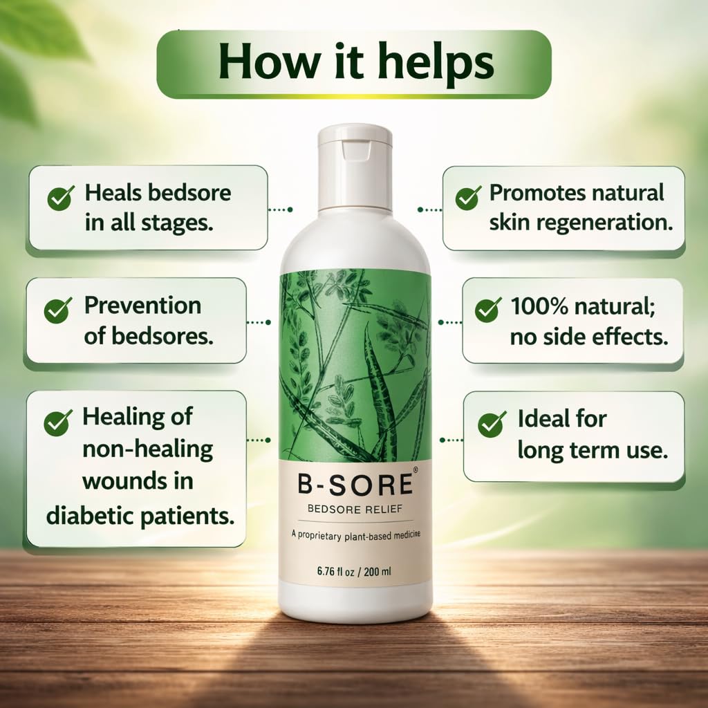 B-Sore | Medicine for Prevention and Healing of Bedsores/Pressure Injuries and Non-Healing Wounds. — Amazon image 2