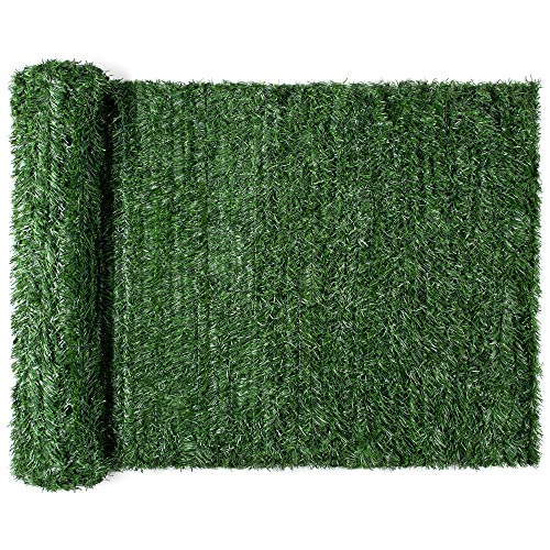 Christow Artificial Conifer Leaf Hedge Screening, Outdoor Garden Privacy Screen with Leaves, Wall Fence Panel, UV Resistant, H1m x W3m (3ft 3 x 9ft 10)