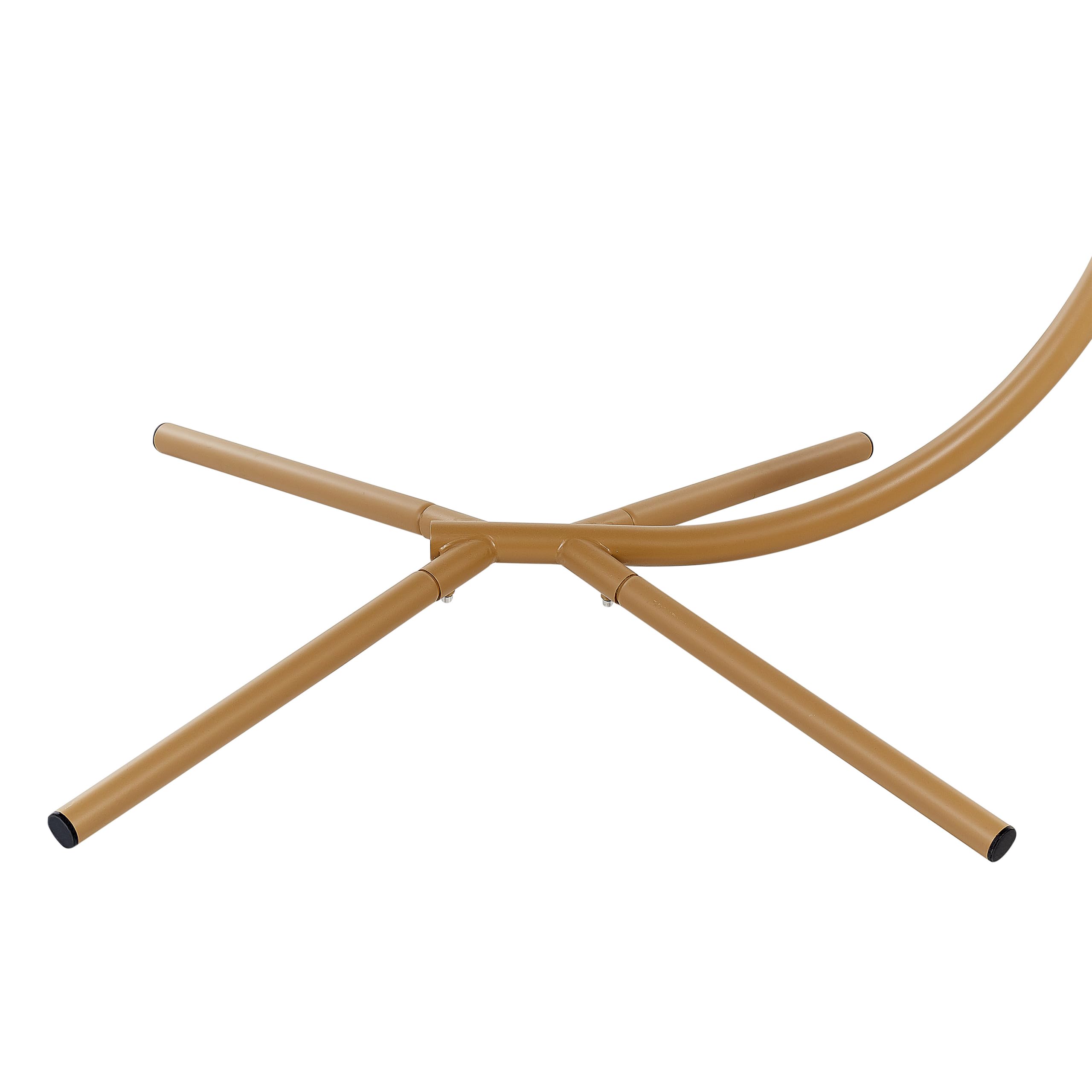 Silla Colgante con Soporte Beige Blanco Metal cojín Sala de Estar Exterior Arco
