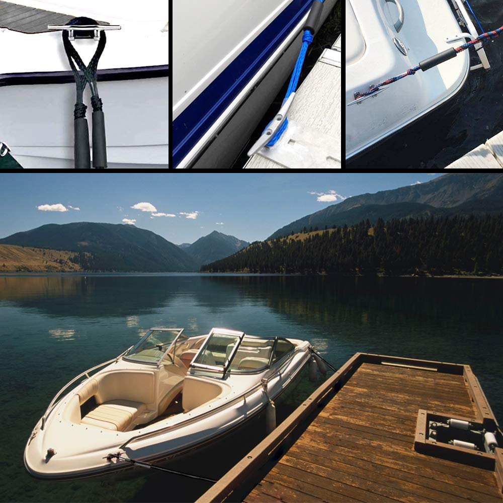 Cordon Elastique Amarre Cordon Bateau Corde d'amarrage Sangle de Mouillage Corde Élastique Amarre pour Bateau Accessoires 4 pièces