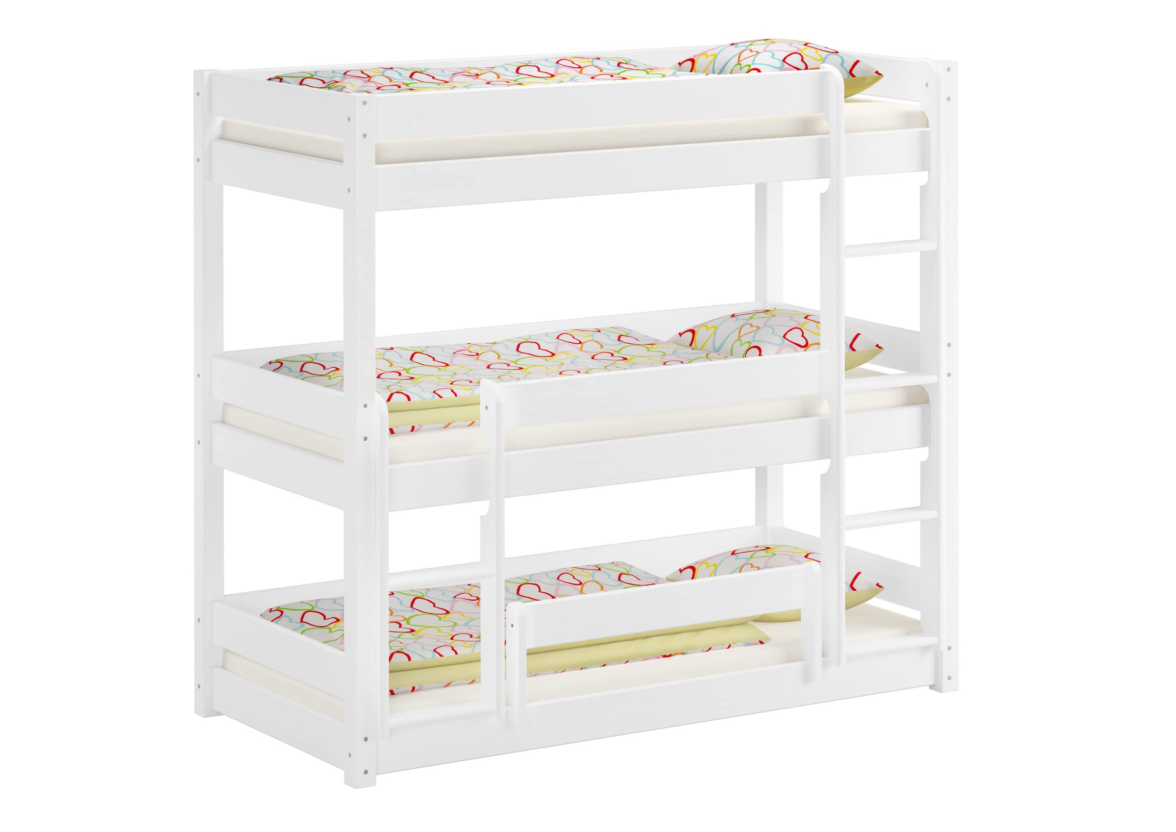 Barrière de sécurité enfant pour lits superposés, pin massif naturel ou blanc V-60.Kisi-B28pin blanc