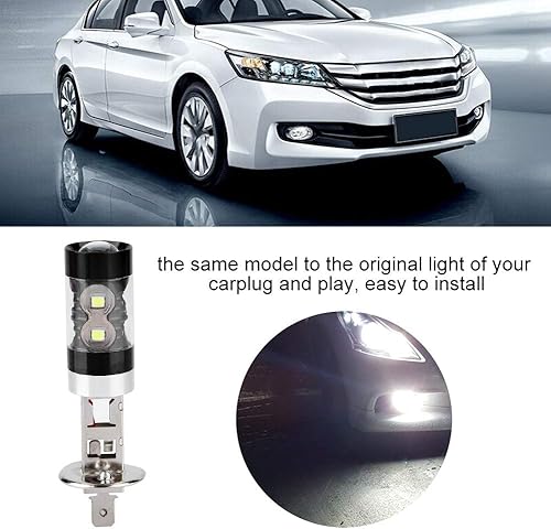 Miniatura 3 de Aramox Bombilla para faros delanteros, 2 unids H1 8000 K blanco 50 W LED de alto brillo faros Kit de faros antiniebla lámpara de conducción de coche